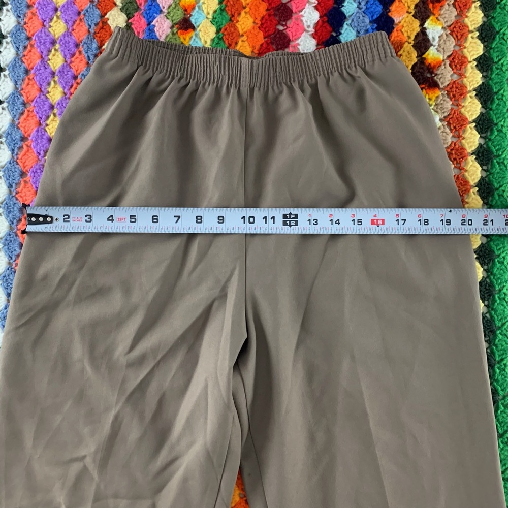 Vintage 90s Union Made Alia Canada Pocket Taupe Elastic High Waist Trous… - Picture 11 of 14